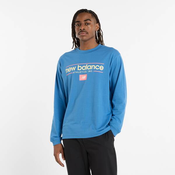 NEW BALANCE Herren Shirt Relaxed Linear Athletics Long Sleeve von New Balance
