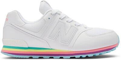 NEW BALANCE Kinder Freizeitschuhe 574 Core WHITE (GC574KIJ) - Gr. - 38 von New Balance