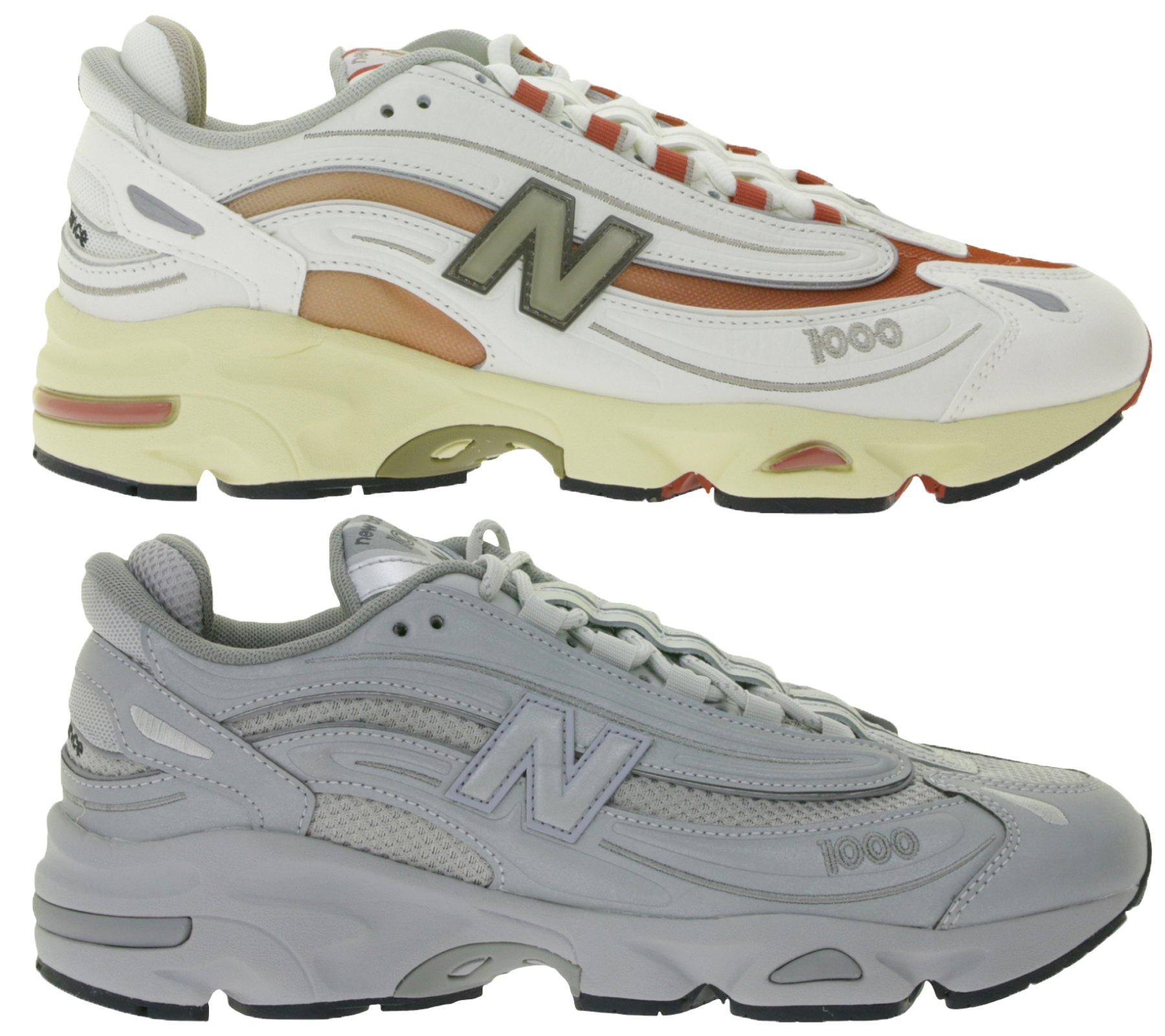 New Balance 1000 Sneaker Damen und Herren Retro-Schuhe mit ABZORB Dämpfung M1000 Weiß/Beige/Rot oder Silber New Balance 1000 Sneaker Damen und Herren Retro-Schuhe mit ABZORB Dämpfung M1000 Weiß/Beige/Rot oder Silber von New Balance
