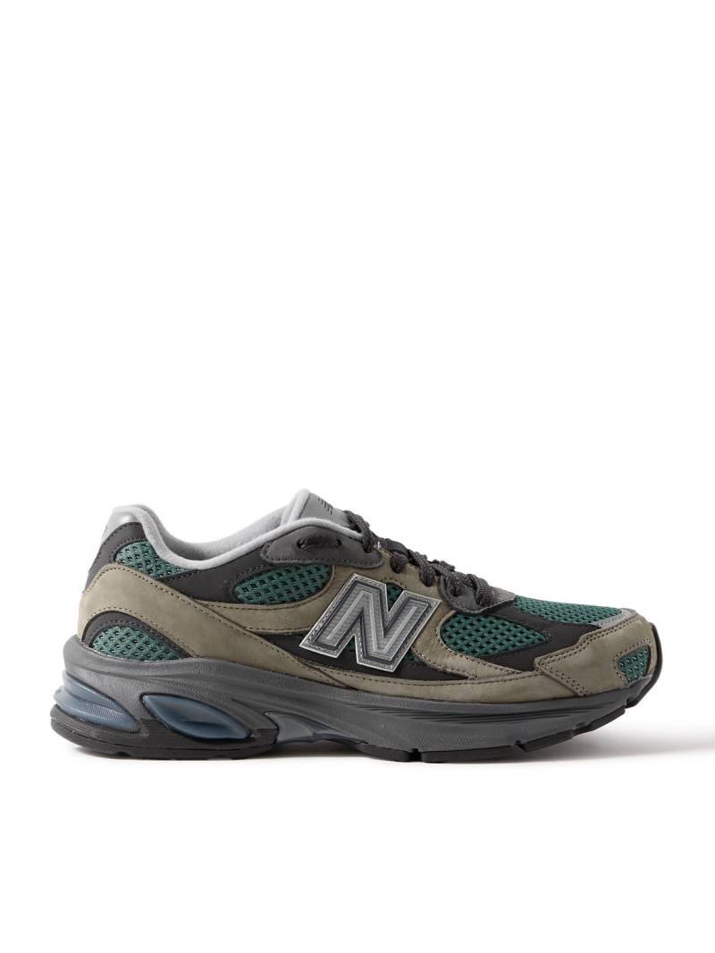 New Balance - 2010 Rubber-Trimmed Mesh and Suede Sneakers - Men - Green - UK 11 von New Balance