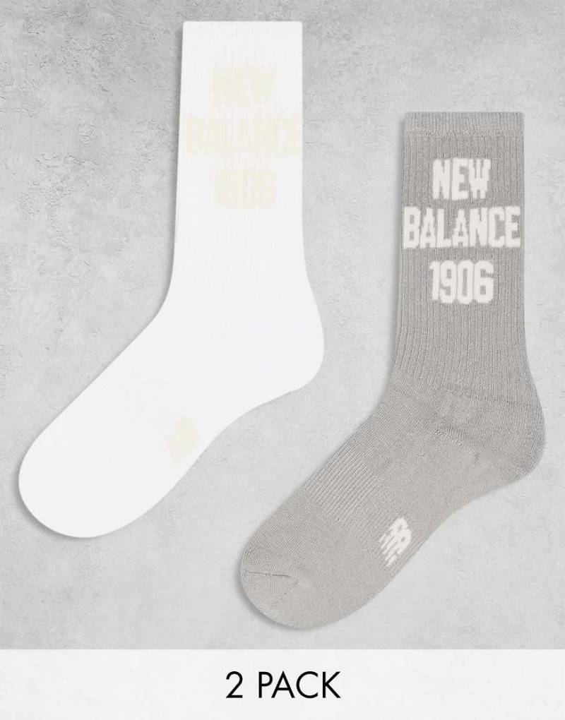 New Balance - 2er-Pack Socken in verschiedenen Farben mit 1906-Logo-Bunt von New Balance