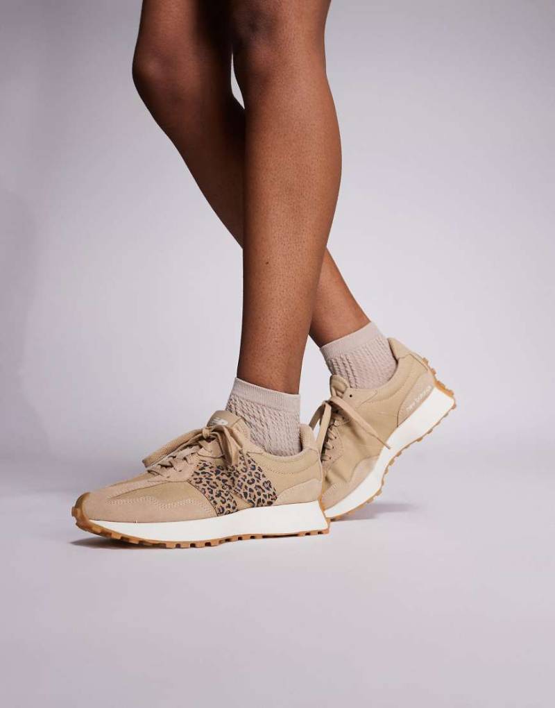 New Balance - 327 - Sneaker in Beige mit Leopardenmuster-Detail-Neutral von New Balance