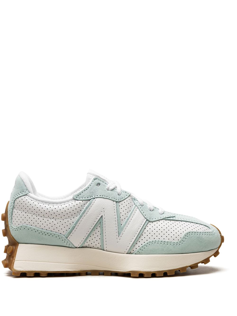 New Balance 327 White/Teal Sneakers - Weiß von New Balance