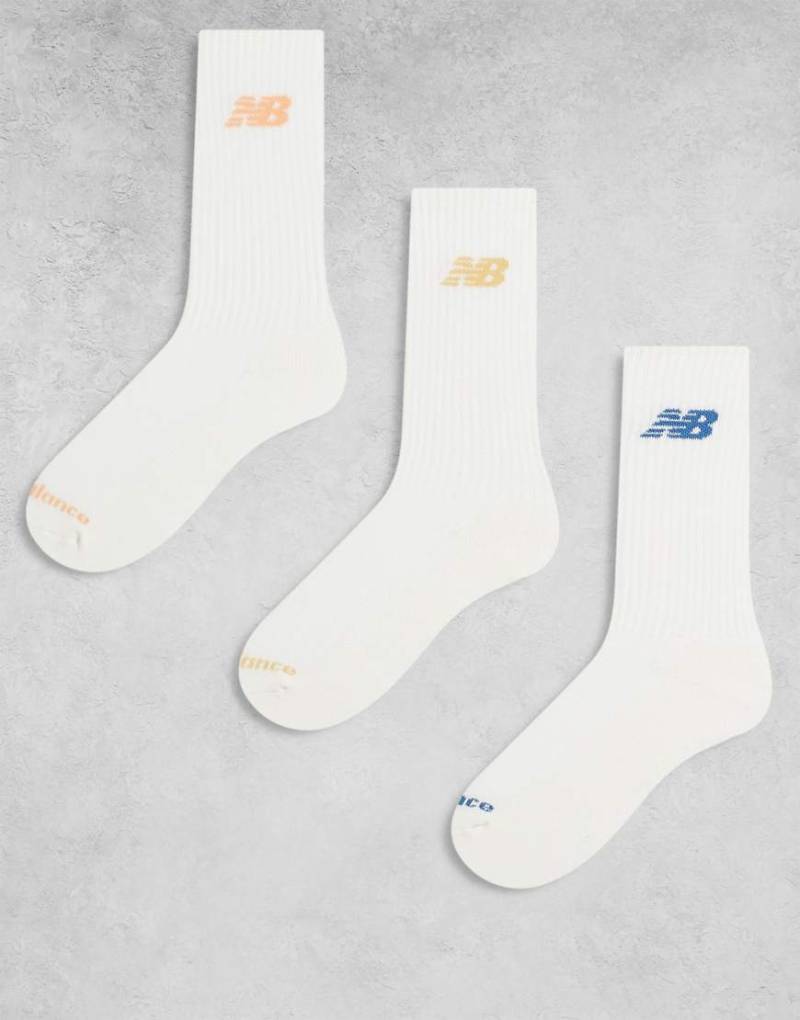 New Balance - 3er-Pack Crew-Socken für den Alltag in Wollweiß von New Balance