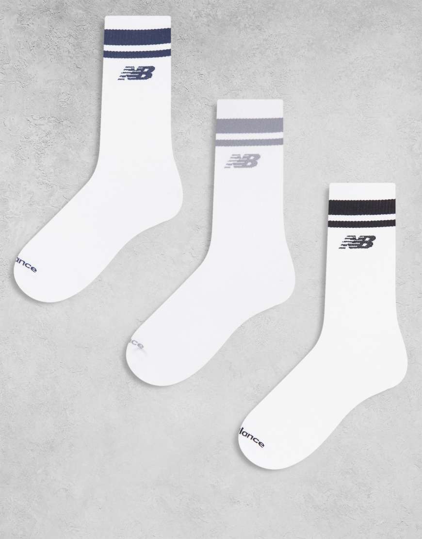 New Balance - 3er-Pack wadenlange Laufsocken in Weiß New Balance - 3er-Pack wadenlange Laufsocken in Weiß von New Balance