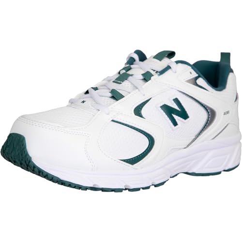New Balance 408 Sneaker Trainer Schuhe (White/Teal, EU Schuhgrößensystem, Erwachsene, Numerisch, M, 45) von New Balance