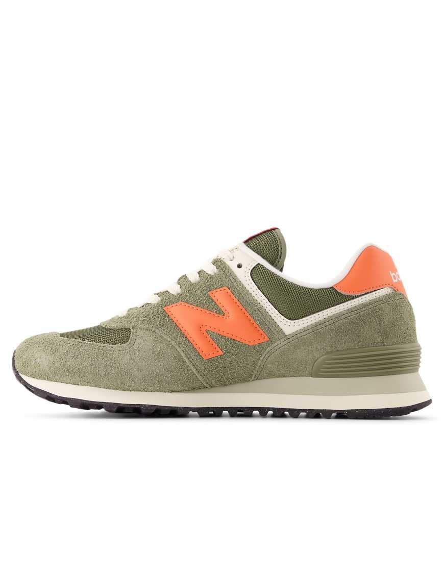 New Balance - 574 - Sneaker in dunklem Olivin-Grün von New Balance
