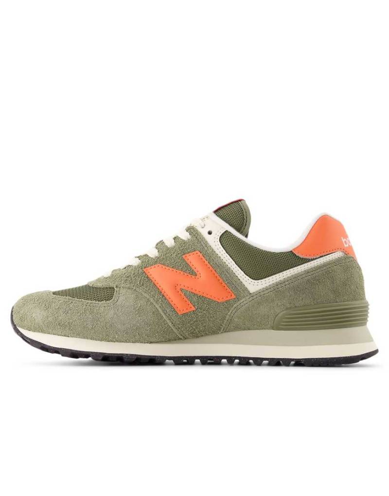 New Balance - 574 - Sneaker in dunklem Olivin-Grün von New Balance