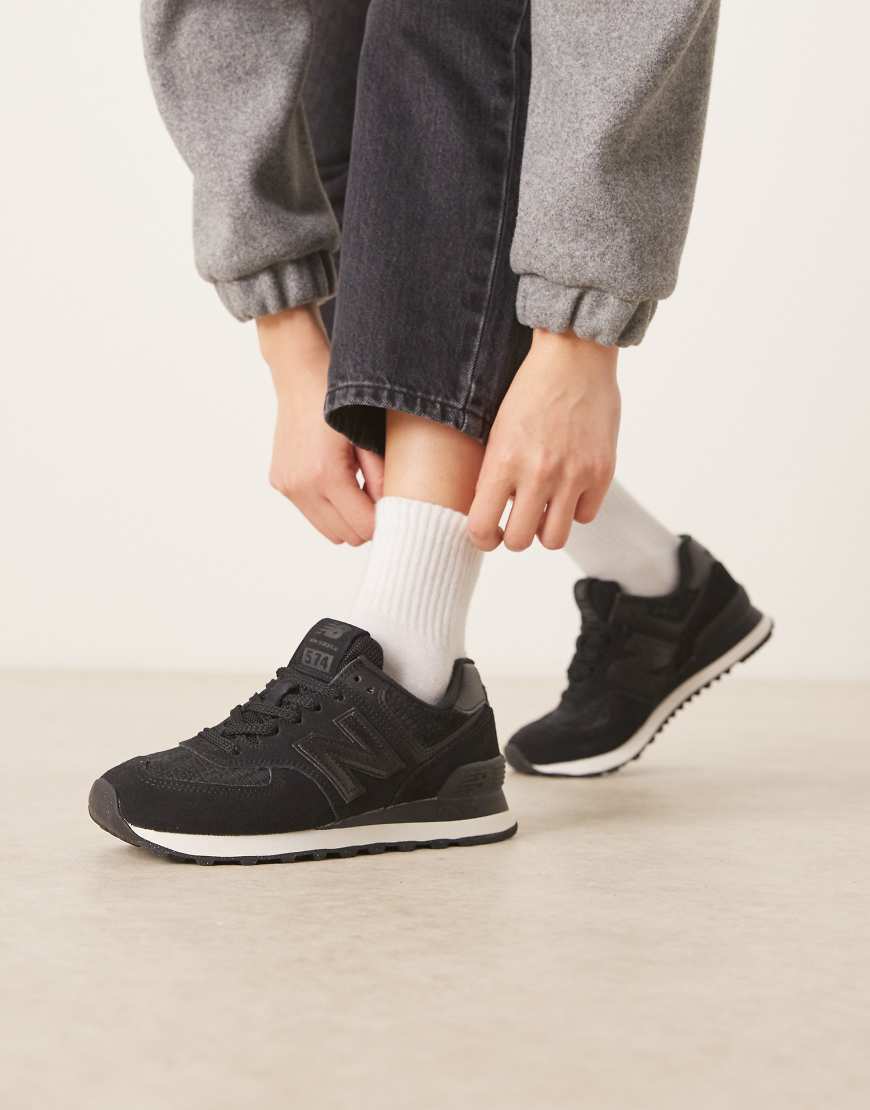 New Balance - 574 - Sneaker mit schwarzem Schlangenmuster von New Balance