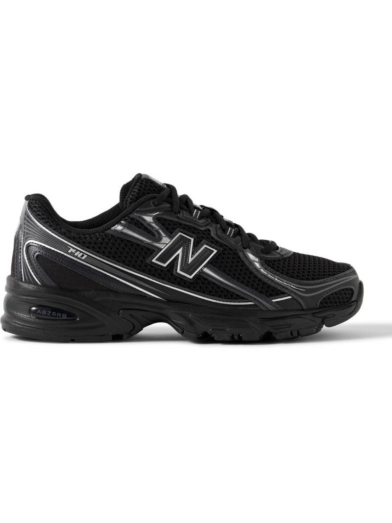 New Balance - 740 Metallic Leather-Trimmed Mesh Sneakers - Men - Black - UK 7 von New Balance