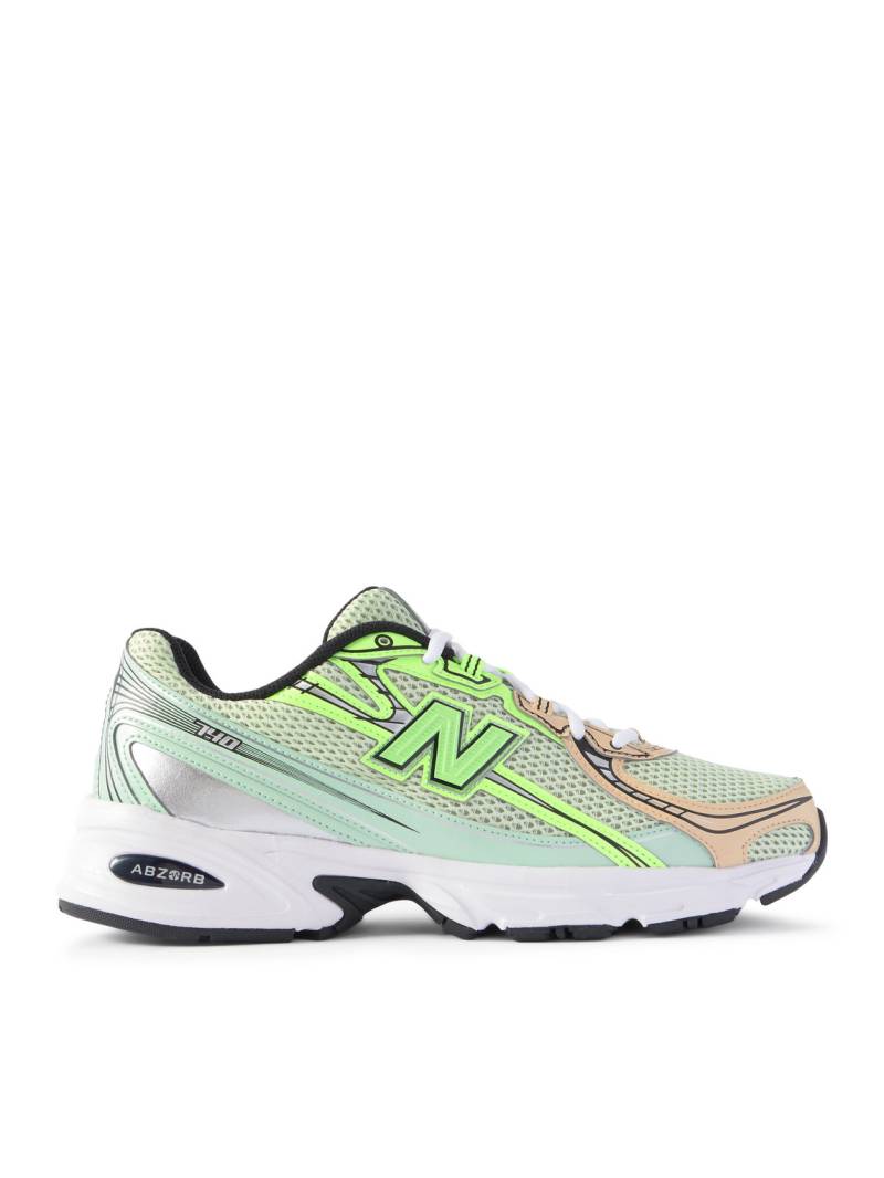New Balance - 740 Metallic-Trimmed Mesh Sneakers - Men - Green - UK 9.5 von New Balance