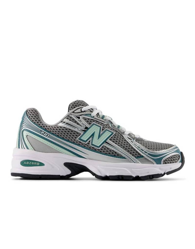 New Balance - 740 - Sneaker in Metallic-Silber und Türkis-Grau von New Balance