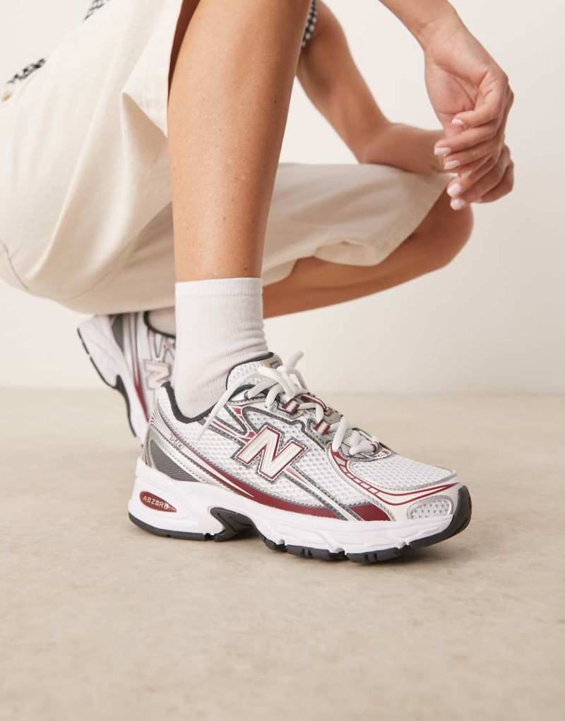 New Balance - 740 - Sneaker in Weiß und Rot von New Balance
