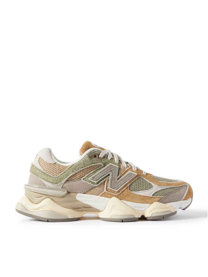 New Balance - 9060 Suede, Leather and Mesh Sneakers - Men - Green - UK 8.5 von New Balance