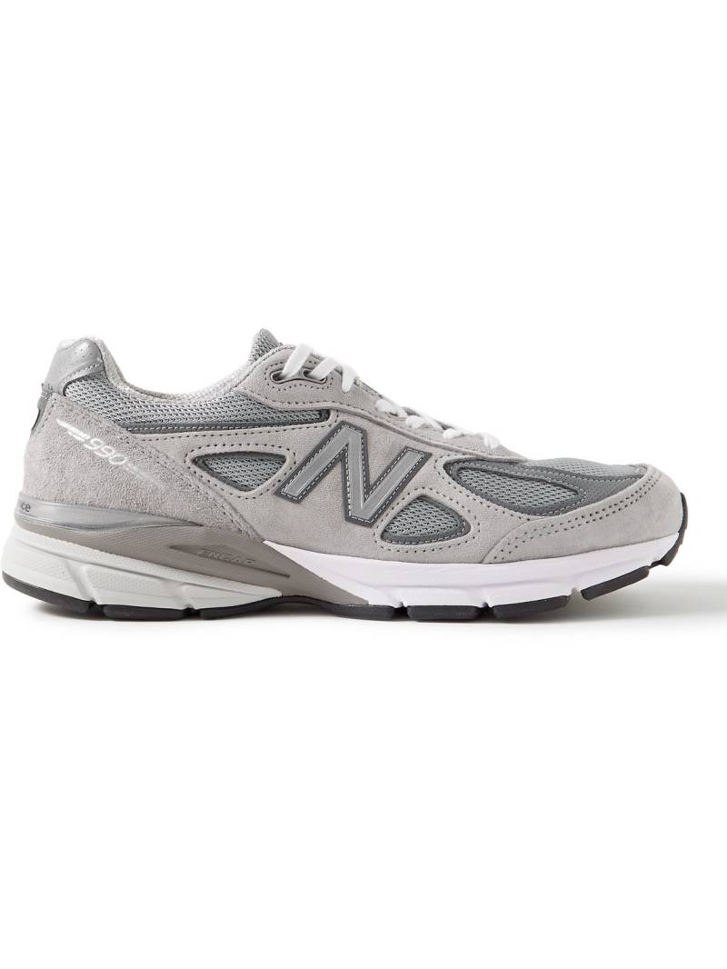 New Balance - 990v4 Suede and Mesh Sneakers - Men - Gray - UK 7.5 von New Balance