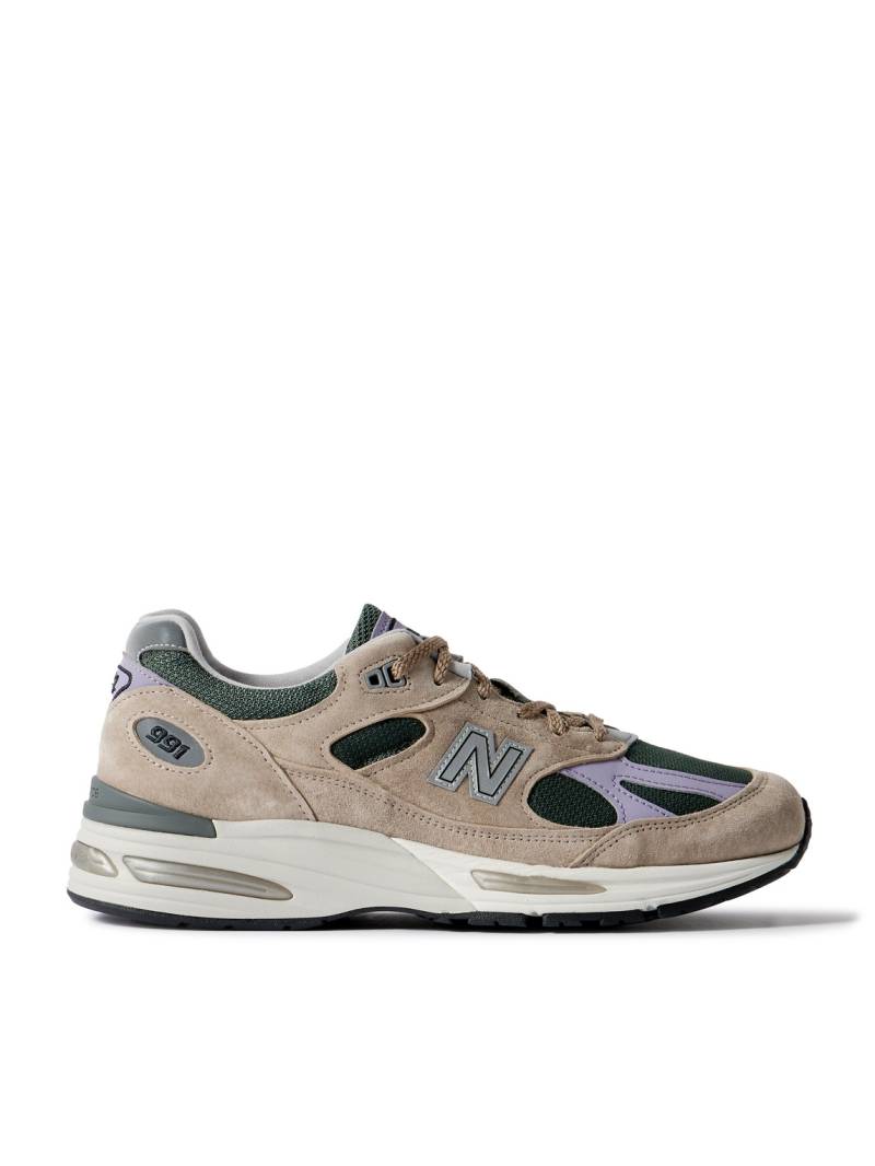 New Balance - 991v2 Suede, Leather and Mesh Sneakers - Men - Neutrals - UK 10 von New Balance