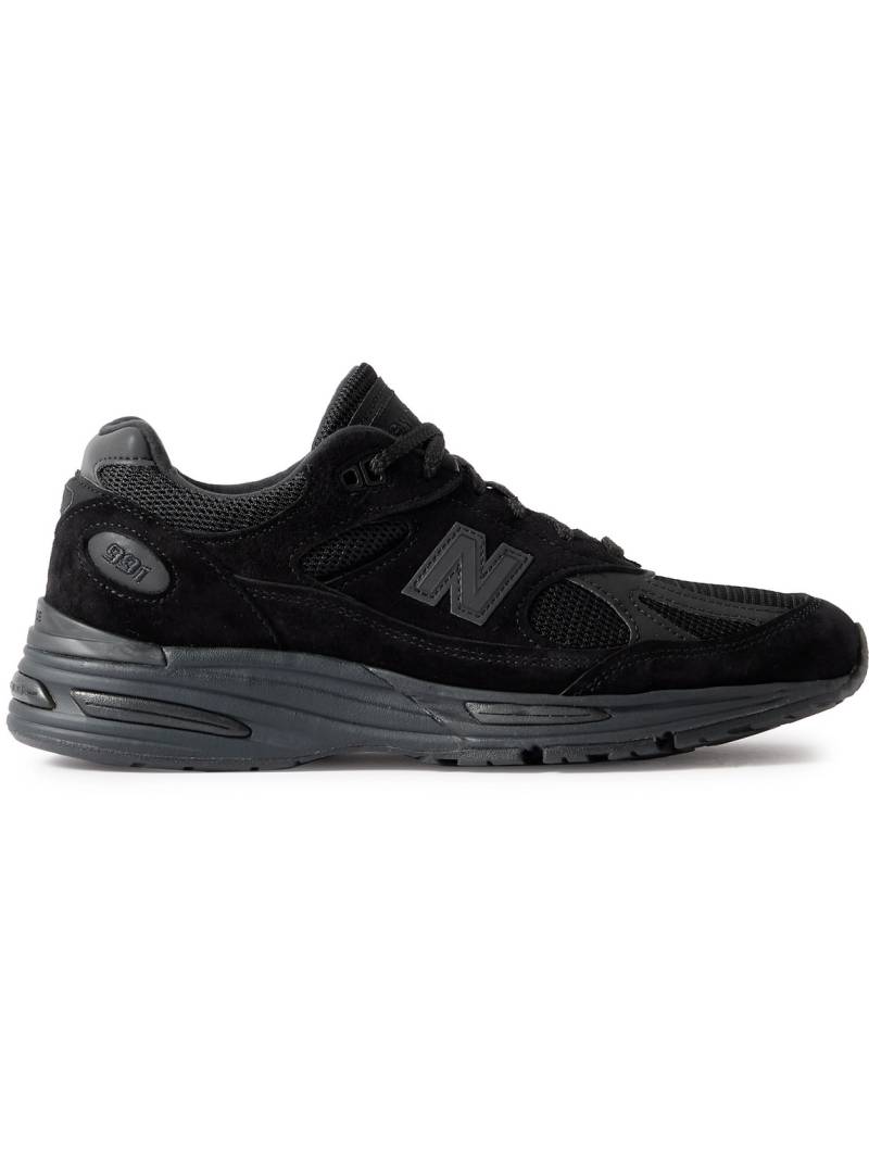 New Balance - 991v2 Suede and Mesh Sneakers - Men - Black - UK 10.5 von New Balance