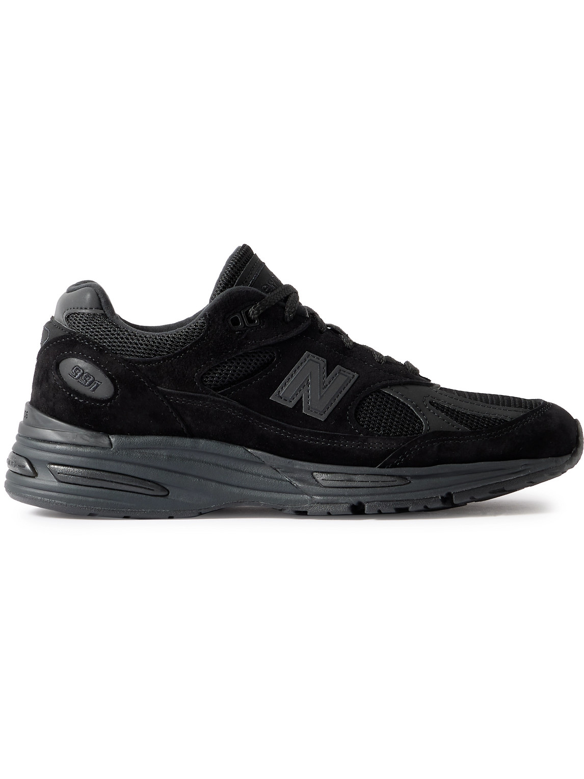New Balance - 991v2 Suede and Mesh Sneakers - Men - Black - UK 8.5 von New Balance