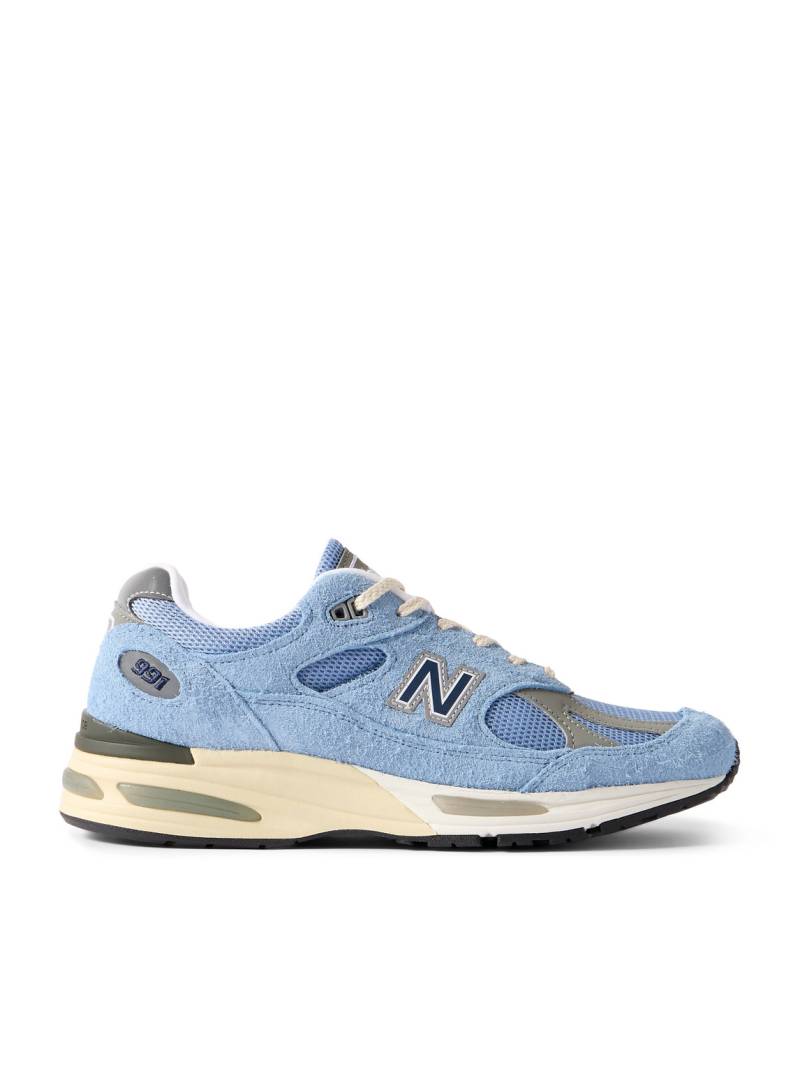 New Balance - 991v2 Suede and Mesh Sneakers - Men - Blue - UK 8 von New Balance