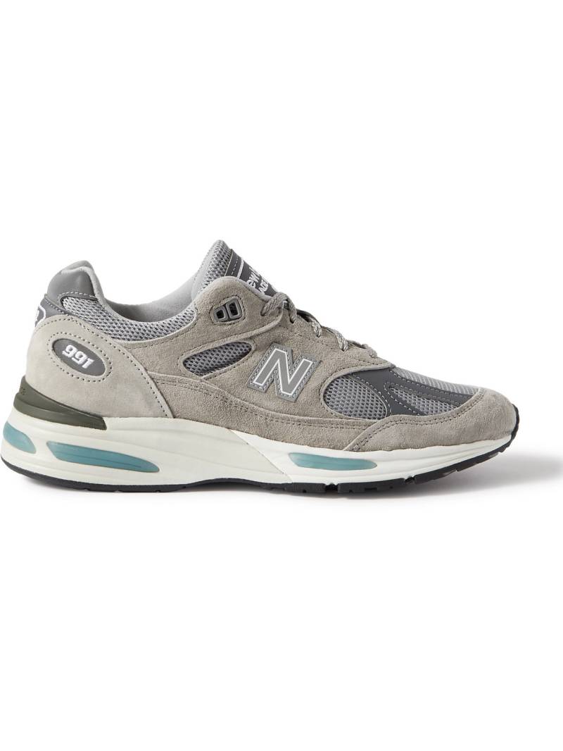New Balance - 991v2 Suede and Mesh Sneakers - Men - Gray - UK 8 von New Balance