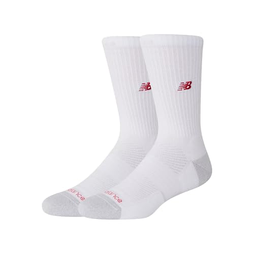 New Balance Active Crew Socks Socken 2er Pack (DE/NL/SE/PL, Numerisch, 38, 42, Regular, Regular, white) von New Balance
