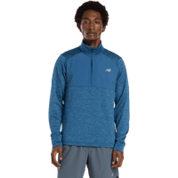 New Balance Athletics Heat Grid 1/2 Zip Herren Sweatshirts - Blau - Größe XS - Poly Jersey von New Balance