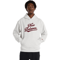 New Balance Athletics Legacy Hoodie Herren Kapuzenpullover - Grau - Größe M - Baumwoll-Jersey von New Balance