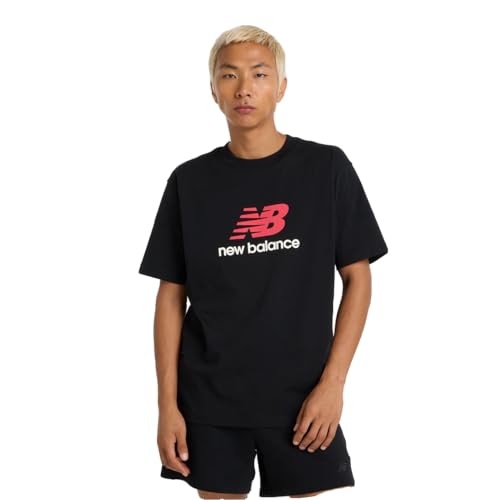 New Balance Athletics Logo T-Shirt - Ash HEATHERtg. Large Ahh - Ash Heather Large, Bk - Black, XL von New Balance