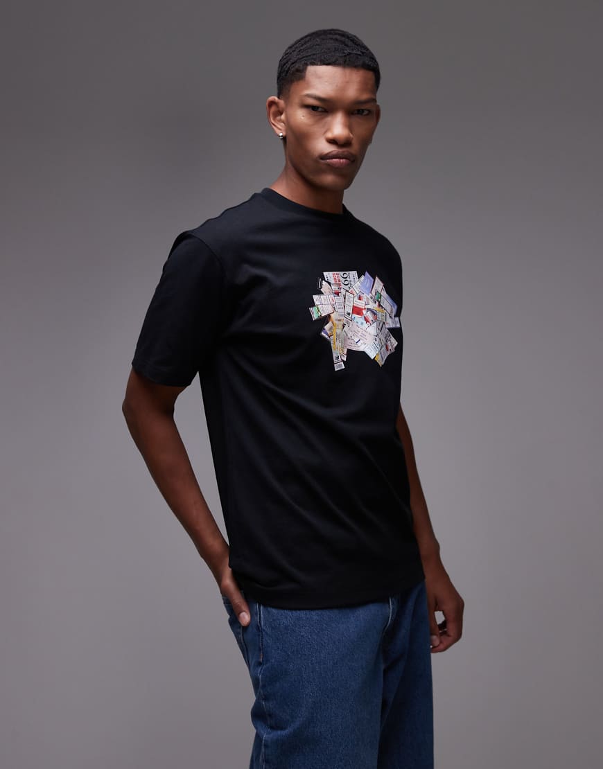 New Balance - Athletics - T-Shirt in Schwarz mit Print von New Balance