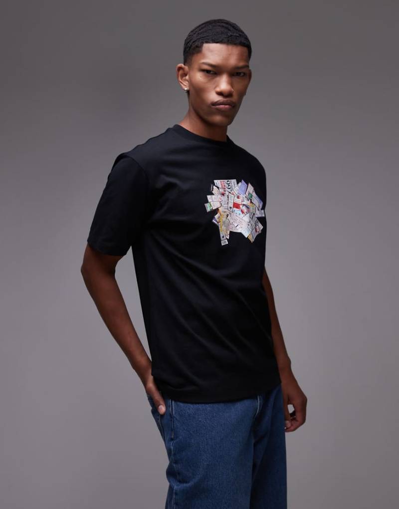 New Balance - Athletics - T-Shirt in Schwarz mit Print von New Balance