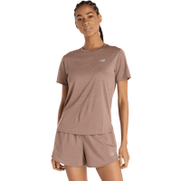 New Balance Athletics T-shirt Damen T-Shirts - Grün - Größe L - Poly Jersey von New Balance
