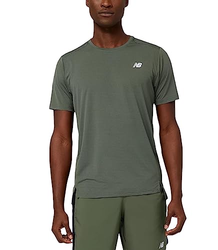 New Balance Beschleunigte Short Sleeve, Don Deep Olive Green 323, XL von New Balance