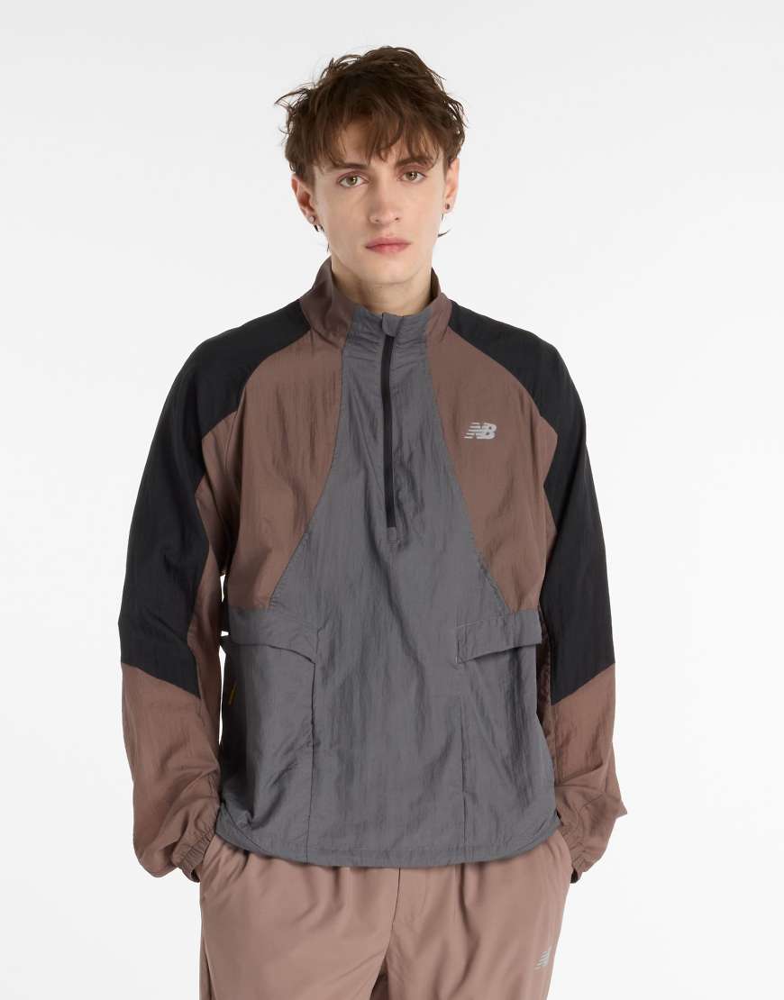 New Balance - Better Run - Wasserfeste Jacke in Braun-Brown von New Balance