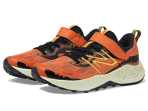 New Balance Boy's Dynasoft Nitrel V5 Hook & Loop Trail Running Shoe, Cayenne/Hot Marigold/Black, 13 Little Kid von New Balance