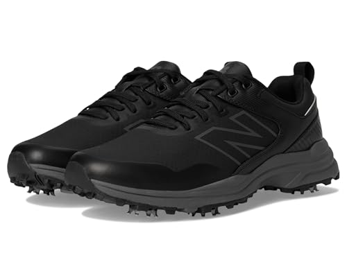 New Balance Brighton V2 Golfschuh für Herren, schwarz/grau, 51 EU X-Weit von New Balance