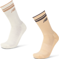 New Balance Crew 2 Pack Unisex Socken - Beige - Größe 35-38 - Baumwolle von New Balance