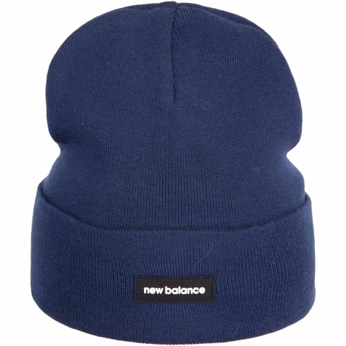 New Balance Cuffed Beanie Wintermütze (DE/NL/SE/PL, Alphanumerisch, Einheitsgröße, Navy) von New Balance