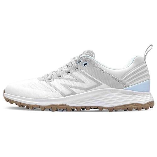 New Balance Damen Fresh Foam Contend V2 Golfschuh, Weiß/Grau, 40.5 EU Weit von New Balance