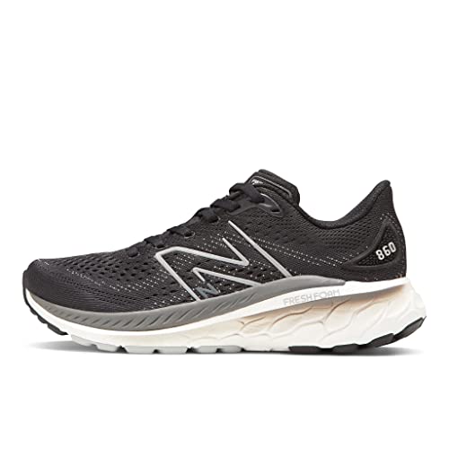 New Balance Women's Fresh Foam X 860 V13, Black/White/Castlerock, 6.5 X-Wide von New Balance