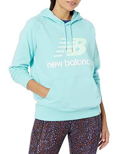 New Balance Damen Hoodie Essentials Pullover Hoodie WT03550 SRF Türkis, Größe:XS von New Balance