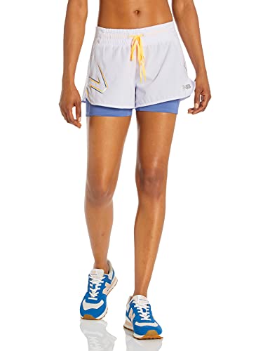 New Balance Damen Impact Run 2-in-1-Shorts Shorts, Waage, Klein von New Balance