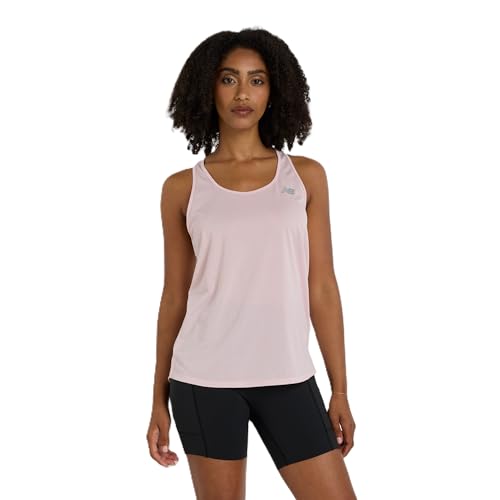 New Balance Damen Impact Run Tank Top, Rose Sugar Heather, Klein von New Balance