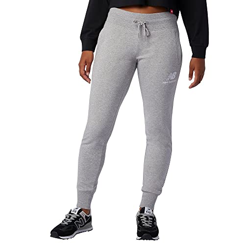 New Balance Damen Jogginhose Essentials FT Sweatpant WP03530 AG Grau, Größe:L von New Balance