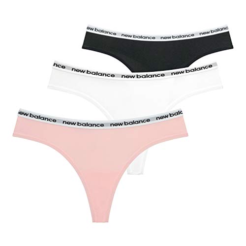 New Balance Damen Premium Performance Thong mit Logo bedruckter elastischer Bund (3er oder 6er Pack) von New Balance