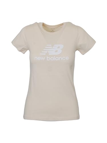 New Balance Damen S/S Top NB Essentials-Stacked Logo Schuhe, Team Creme (270), M von New Balance