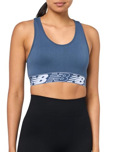 New Balance Damen Seamless Bra Sport-BH, Indigoblau im Vintage-Stil, XX-Large von New Balance