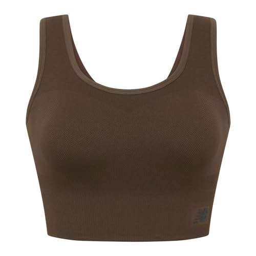 New Balance Damen Nahtloser Sport-BH, Schokoladenbraun, XX-Large von New Balance