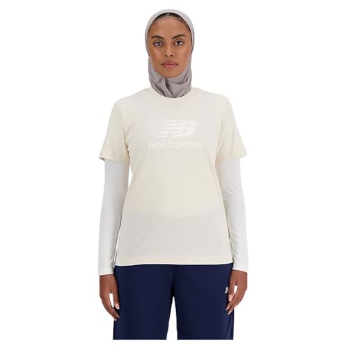 New Balance Damen Sport Essentials Jersey Logo T-Shirt Classic (1er Pack), Leinen., M von New Balance