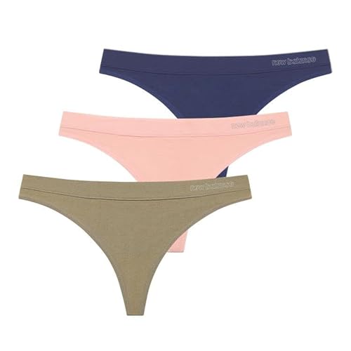 New Balance Damen Ultra Comfort Performance Seamless Thong (3er-Pack), Pink Haze/Natural Indigo/True Camo, XS von New Balance