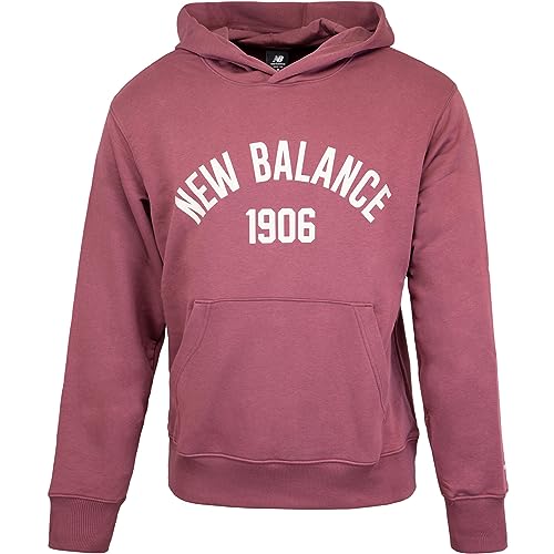 New Balance Essential Varsity Hoody Kapuzenpullover (DE/NL/SE/PL, Alphanumerisch, L, Regular, Regular, Bordeaux) von New Balance